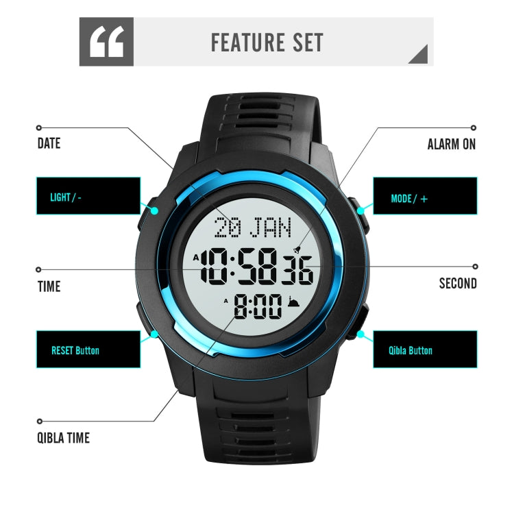 skmei-1729-qibla-calendar-timing-multifunctional-led-digital-display-luminous-electronic-watchblue-and-white