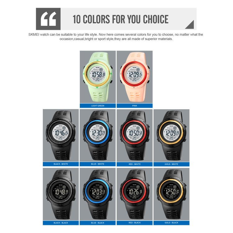 skmei-1773-triplicate-round-led-dual-time-digital-display-colorful-backlight-electronic-watchlight-green