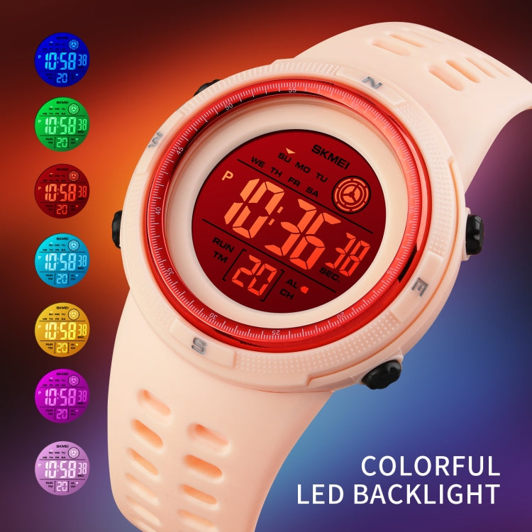 skmei-1773-triplicate-round-led-dual-time-digital-display-colorful-backlight-electronic-watchpink
