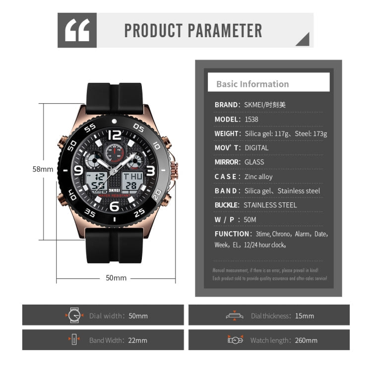 skmei-1538-multi-function-time-large-dial-steel-belt-men-casual-sports-electronic-watchrose-gold-silicone-belt
