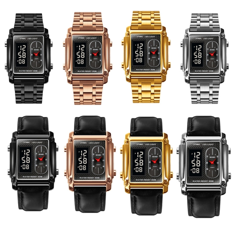 skmei-1868-square-double-display-waterproof-men-watch-style-leather-belt-silver