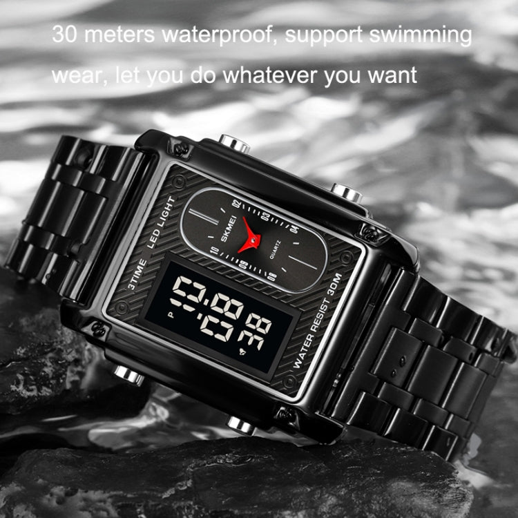 skmei-1868-square-double-display-waterproof-men-watch-style-leather-belt-silver