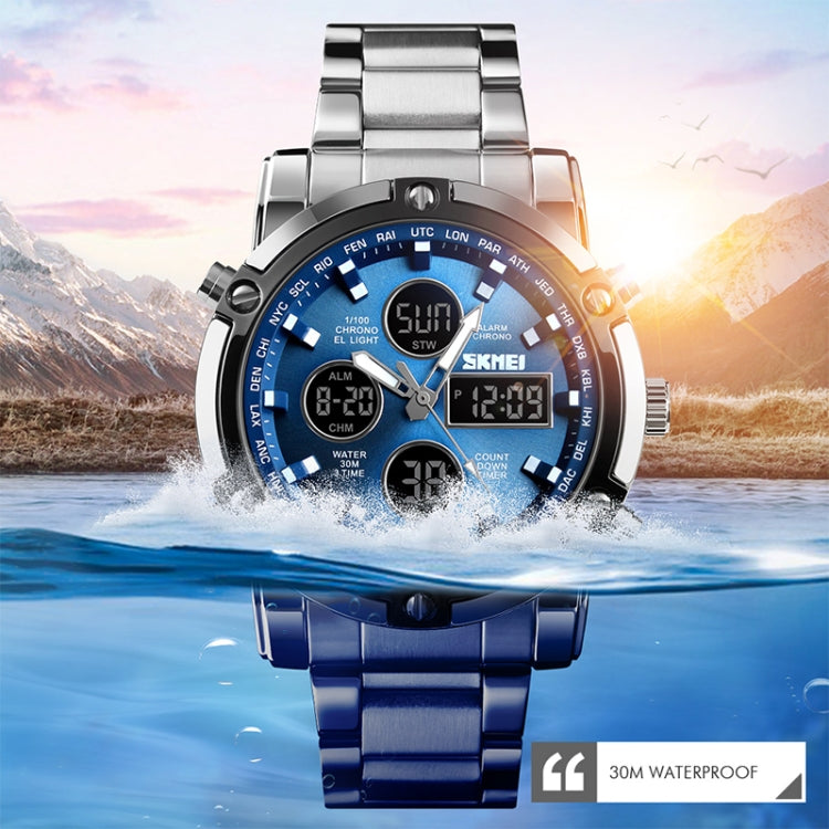 skmei-1389-multifunctional-men-business-digital-watch-30m-waterproof-large-dial-wrist-watch-with-stainless-steel-watchband-black