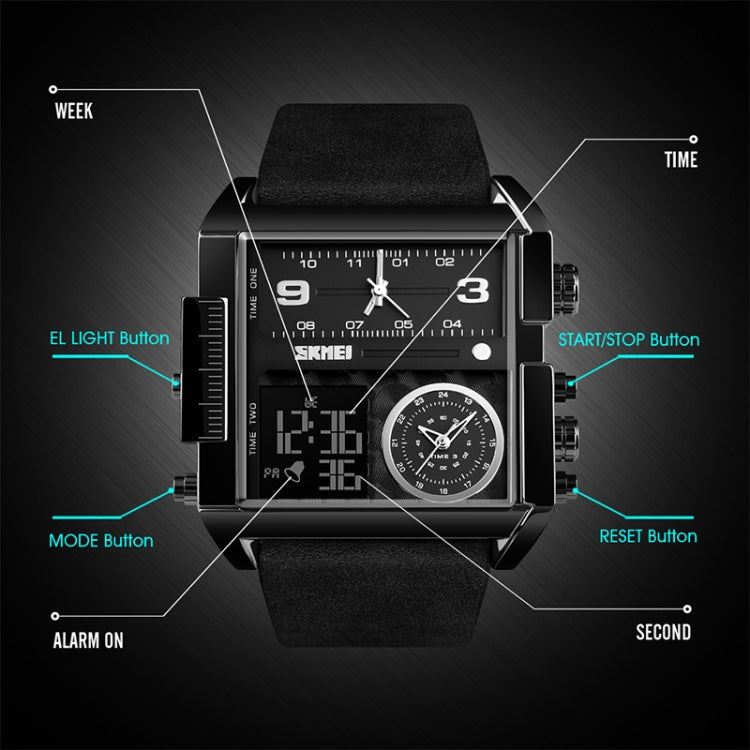 skmei-1391-multifunctional-men-business-digital-watch-30m-waterproof-square-dial-wrist-watch-with-leather-watchbandsilver-coffee