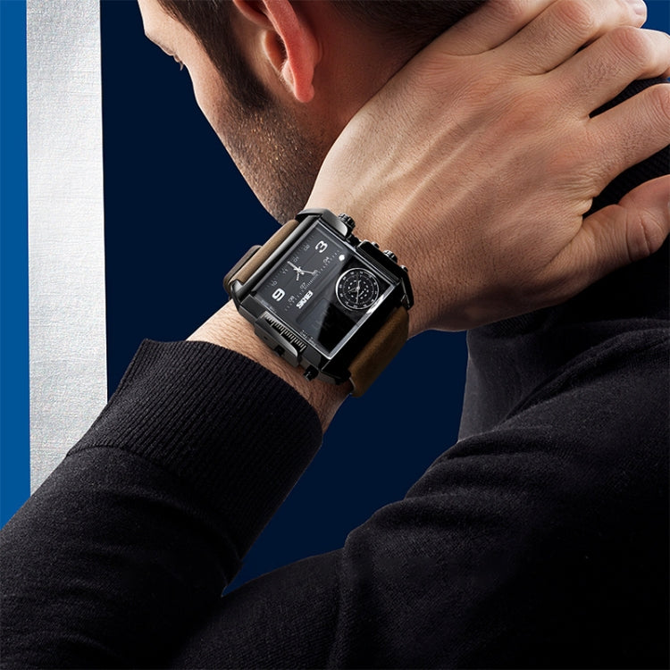 skmei-1391-multifunctional-men-business-digital-watch-30m-waterproof-square-dial-wrist-watch-with-leather-watchbandgold-black