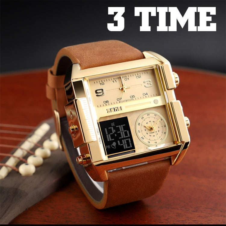 skmei-1391-multifunctional-men-business-digital-watch-30m-waterproof-square-dial-wrist-watch-with-leather-watchbandbrown